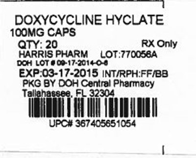 Label Image For 100mg (Doxycycline 100mg)